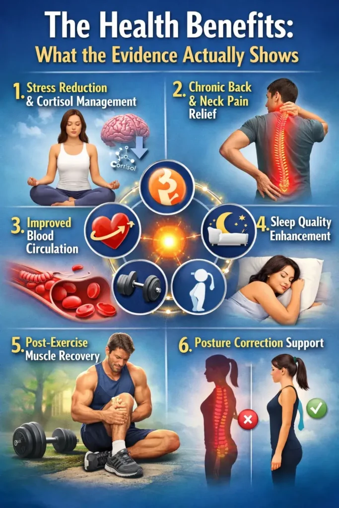 Is a Massage Chair Worth Buying? Expert Guide 3 The Health Benefits: What the Evidence Actually Shows
A common misconception is that massage chairs are primarily relaxation devices — pleasant but medically inconsequential. The clinical evidence tells a different story.
Decades of research into massage therapy's physiological effects have produced a robust body of evidence, and modern massage chairs are engineered to replicate the specific techniques that this research validates.
1. Stress Reduction and Cortisol Management
Regular massage therapy produces measurable reductions in cortisol — the body's primary stress hormone — and corresponding increases in serotonin and dopamine.
These neurochemical shifts are not trivial: chronically elevated cortisol is associated with impaired immune function, disrupted sleep, weight gain, cardiovascular stress, and accelerated cognitive aging.
The ability to reduce cortisol on a daily basis through a 15–20 minute massage chair session has implications that extend well beyond simple relaxation.
A key distinction here is consistency. The cortisol-lowering effects of massage are cumulative and most pronounced in regular users who maintain a daily or near-daily routine.
A monthly spa massage produces a temporary reset; a daily massage chair session maintains a baseline hormonal environment that fundamentally changes how the body handles chronic stress.
2. Chronic Back and Neck Pain Relief
Back pain is the leading cause of disability globally, affecting an estimated 619 million people. Clinical trials have consistently demonstrated that massage therapy reduces pain intensity and improves functional mobility in individuals with chronic lower back pain, neck pain, and shoulder tension. Massage chairs replicate the shiatsu, kneading, and compression techniques validated in these studies with the added advantage of unlimited session frequency.
Zero-gravity positioning — a standard feature on mid-range and premium massage chairs — distributes the user's body weight evenly across the chair, reducing compressive forces on the lumbar discs to near-zero.
This position achieves a level of spinal decompression that is difficult to replicate through any other means short of clinical traction therapy. For individuals with disc herniations, lumbar stenosis, or chronic low back compression, this feature alone can justify the investment.
3. Improved Blood Circulation
The mechanical actions of massage chair rollers — kneading, tapping, rolling, and compression — stimulate blood flow in the tissues they contact. Improved circulation accelerates the delivery of oxygen and nutrients to muscle tissue, supports faster removal of metabolic waste products like lactic acid, and promotes the kind of tissue repair that is the foundation of post-exercise recovery.
For individuals with sedentary occupations — desk workers, drivers, remote employees — who spend six to ten hours daily in a seated position, the circulation benefits of regular massage chair use partially counteract the vascular effects of prolonged sitting.
Air compression leg programs, a feature of most mid-range and premium chairs, specifically target venous return from the lower extremities, reducing the edema and heaviness that accumulates after long sedentary periods.
4. Sleep Quality Enhancement
The relationship between massage and sleep quality is one of the most consistently documented in the therapeutic research literature.
Massage therapy reduces the time to sleep onset, increases slow-wave sleep duration, and reduces nighttime awakening frequency — effects that are attributed to both the cortisol reduction and serotonin elevation that regular massage produces.
Incorporating a 15–20 minute massage chair session into an evening routine creates a physiological wind-down signal: body temperature decreases (as it does naturally before sleep), muscle tension releases, and the parasympathetic nervous system assumes dominance over the sympathetic "fight or flight" state that often persists long after the workday ends. For the estimated 30–40% of adults who report difficulty sleeping, this routine can produce meaningful, lasting improvements.
5. Post-Exercise Muscle Recovery
Athletes and regular exercisers represent one of the highest-value user groups for massage chair ownership. Post-workout massage reduces delayed onset muscle soreness (DOMS) by accelerating the clearance of inflammatory cytokines and metabolic byproducts from fatigued muscle tissue. It also addresses the myofascial adhesions and trigger points that develop from repetitive training loads and that, if left untreated, become chronic sources of restriction and injury risk.
For athletes training four to seven days per week, access to a daily post-workout recovery massage without the cost or scheduling constraint of a human therapist is a transformative practical advantage. The ability to session immediately after training — when tissue is most receptive to mechanical intervention — is something no appointment-based therapy model can match.
6. Posture Correction Support
Modern desk work creates a specific pattern of muscular imbalance: shortened, overactive chest and anterior shoulder muscles combined with lengthened, underactive upper back and posterior shoulder muscles. This pattern produces the forward head, rounded shoulder posture associated with cervical pain, thoracic restriction, and chronic upper back tension.
Massage chairs that target the trapezius, rhomboids, and erector spinae muscles — along with programs specifically designed for the cervical and thoracic spine — progressively reduce the tension in the muscles that pull posture into dysfunction. Regular use does not replace targeted postural rehabilitation, but it meaningfully reduces the daily accumulation of postural tension that makes correction difficult.