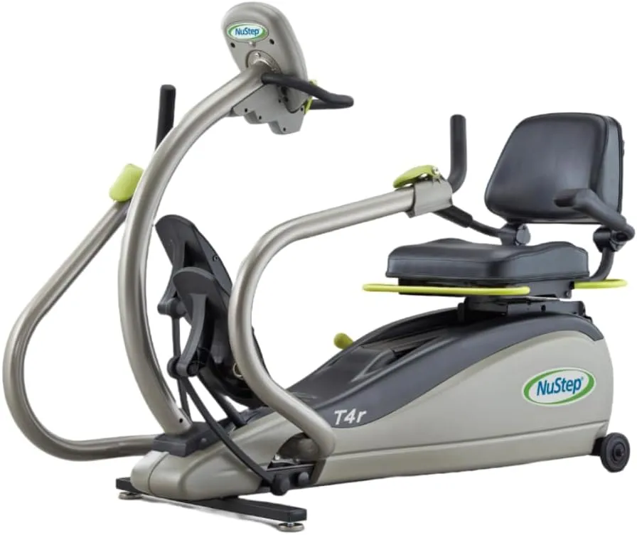 Top 6 Recumbent Ellipticals for Seniors: Safe, Comfortable Workouts 23 T4r Recumbent Cross Trainer Stepper, Gray,Green, Low-Impact Exercise with Adjustable Arm & Leg Position, 360-Degree Swivel Seat, Engaging Programs, & Compatible with Free NuStep Wellness App